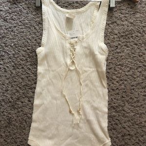 We The Free lace/pointelle tank top